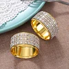 Round Circle Rhinestone Catering Golden Napkin Ring
