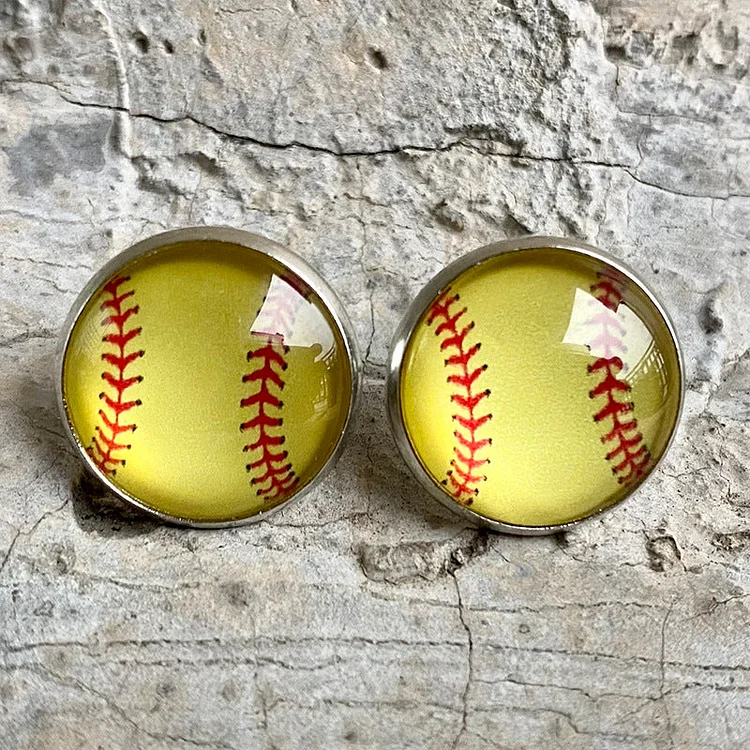Softball  Earrings-Annaletters
