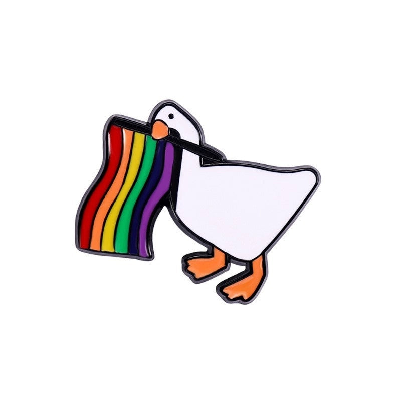 Cartoon Style Cute Pin Duck Zinc Alloy Stoving Varnish Plating Unisex Brooches