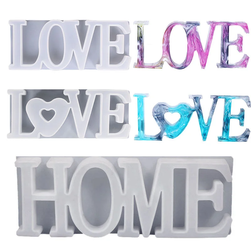 Home & Love Resin Letter Sign Molds