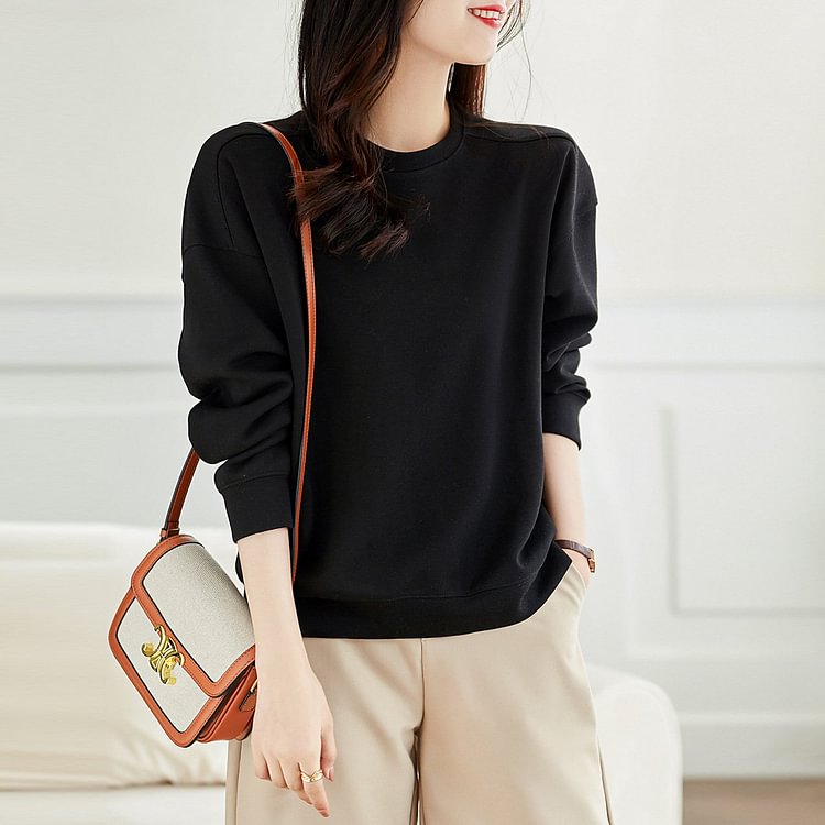 Long Sleeve Patchwork Shift Casual Sweater