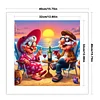 Grandma And Grandpa On Beach-11CT Stamped Cross Stitch 40*40cm/15.75*15.75in