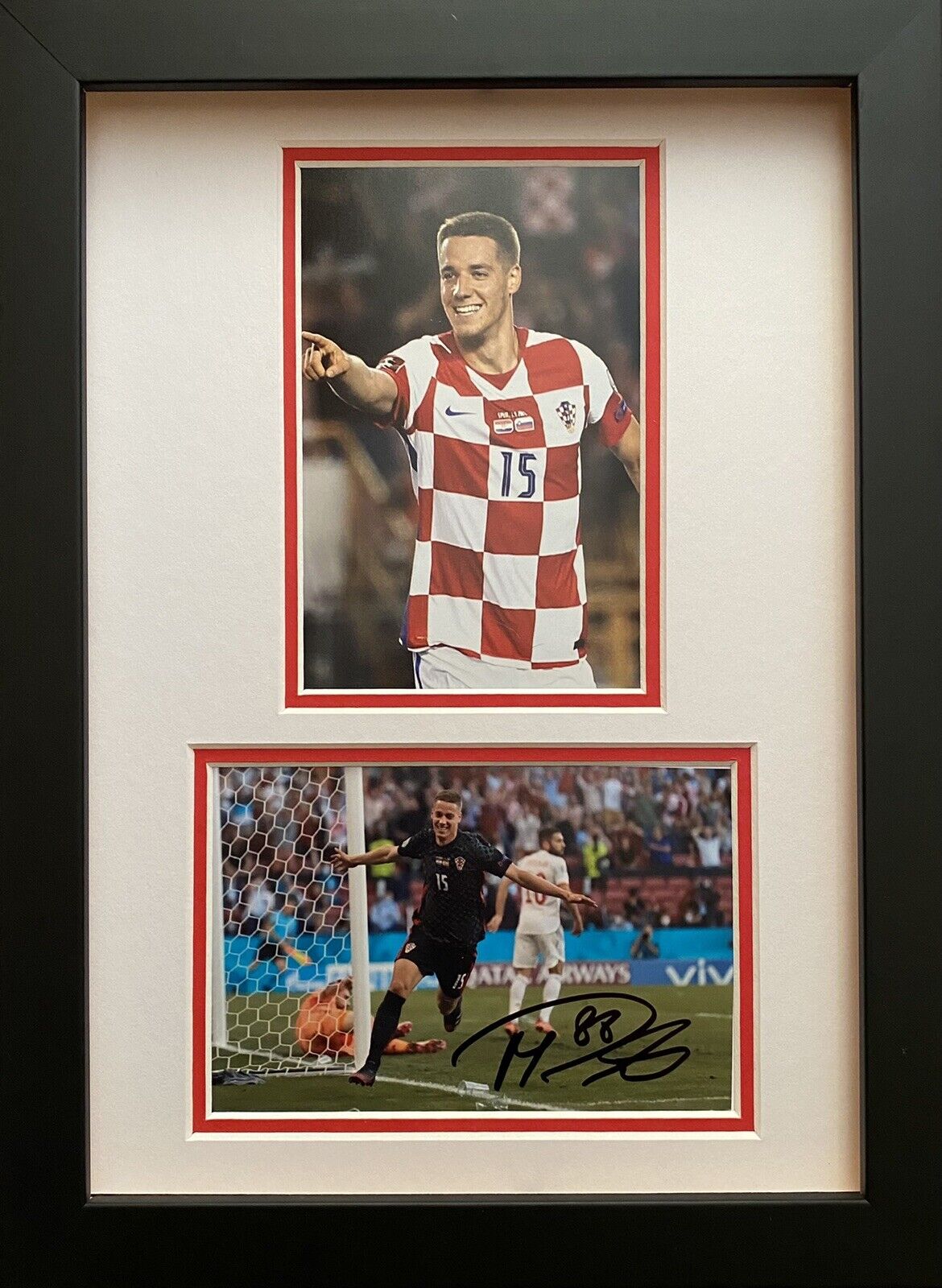 Mario Pasalic Genuine Signed Croatia Photo Poster painting In A4 Frame Display