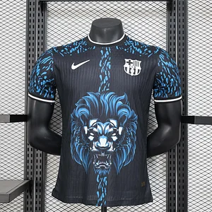 2024/2025 Player Version Barcelona Special Edition Black and Blue Football Shirt 1:1 Thai Quality