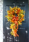 🔥HOT SALE 🍁French Berries orange brown swag wreath-mysite-Adracos