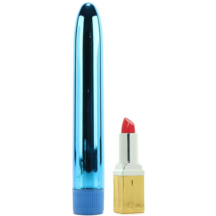 pornhint Pornhint Classix 7 Inch Slimline Rocket Vibe in Metallic Blue