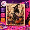 Framed Halloween Witch -  DIY Pearls Painting Kit for Creativity DIY Pearl Dot Crafts for Gift Home Wall Decor 20x20CM