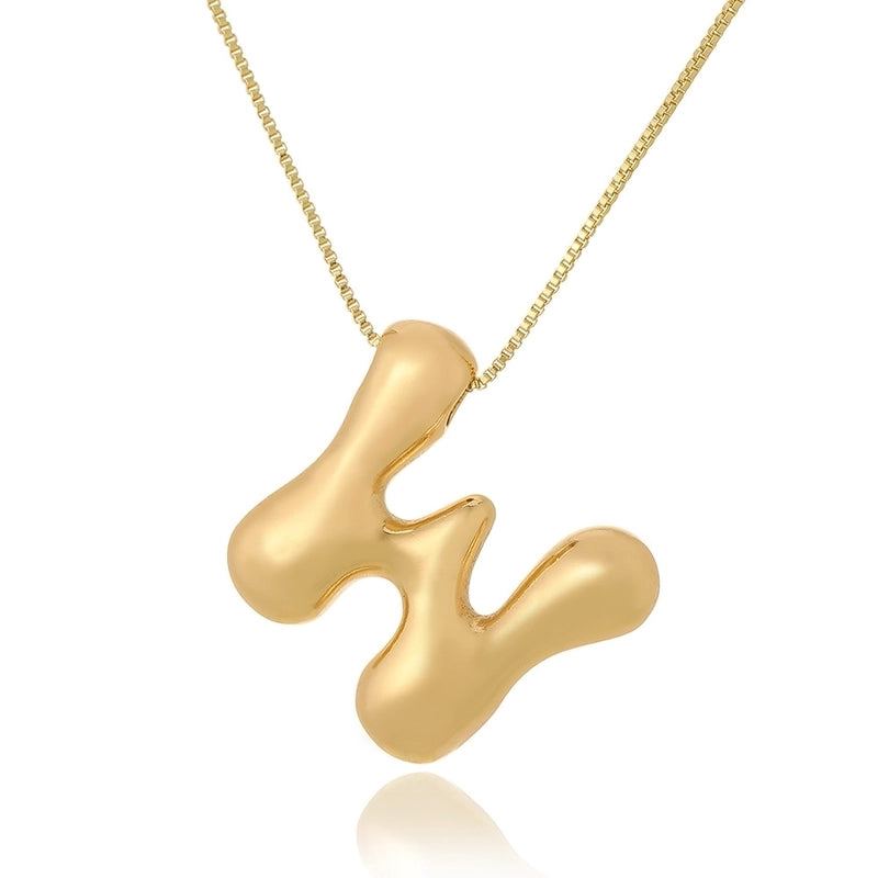 Copper Letter Pendant Necklace