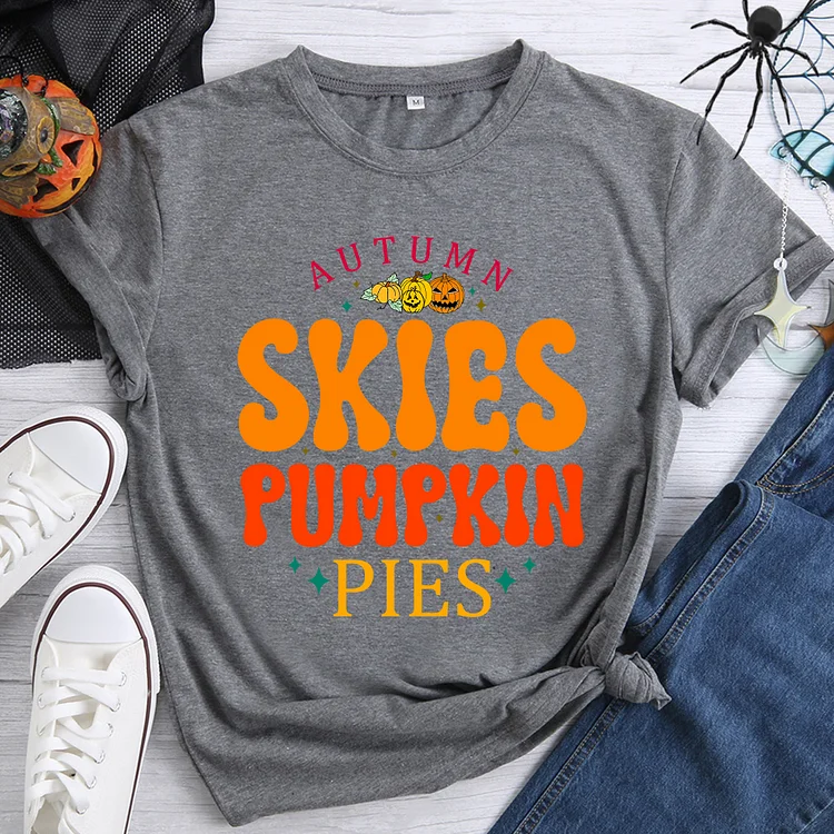 Autumn Skies Pumpkin Pies T-Shirt- BSTCAH1024