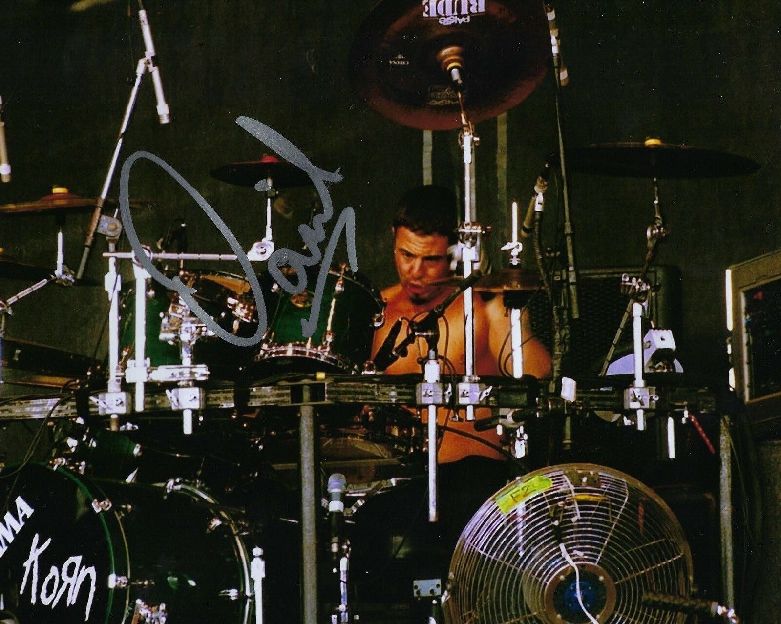 GFA Korn Original Drummer * DAVID SILVERIA * Signed Autograph 8x10 Photo Poster painting D2 COA