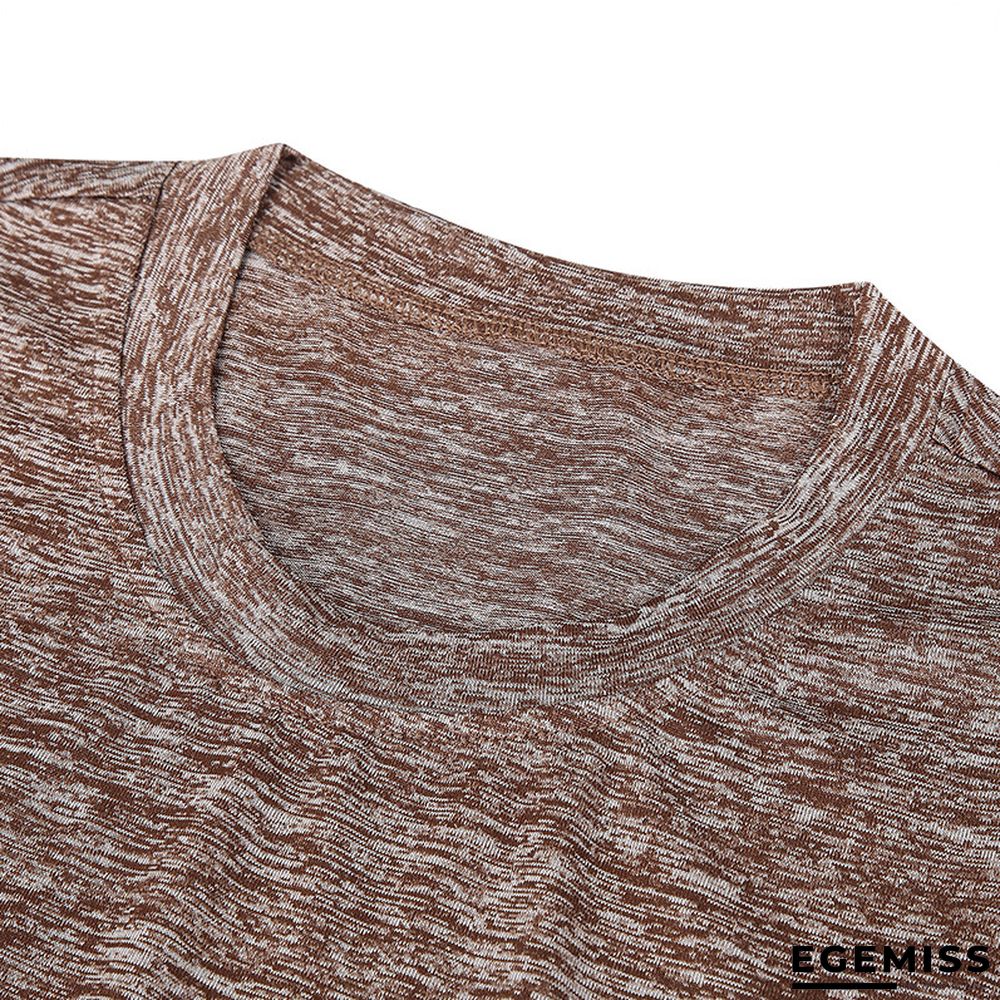 Summer Short-sleeved Men's T-shirt Sport Quick Dry Shirt with Round Neck | EGEMISS