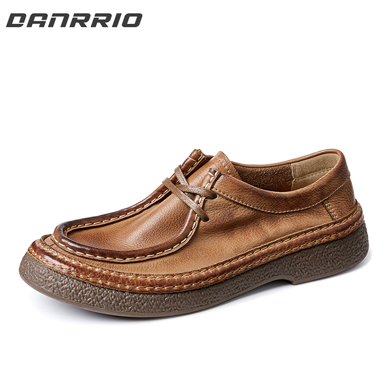 DANRRIO Handmade Retro British Style Low-top Cowhide Shoes DANRRIO.COM DANRRIO