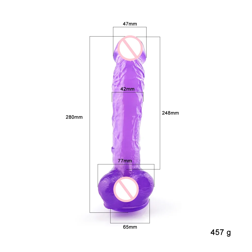 Jelly Dildo Realistic With Suction Cup Penis G Spot Sex image