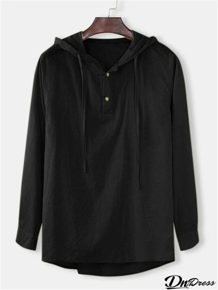 Men's Hooded Long Sleeve T-shirts