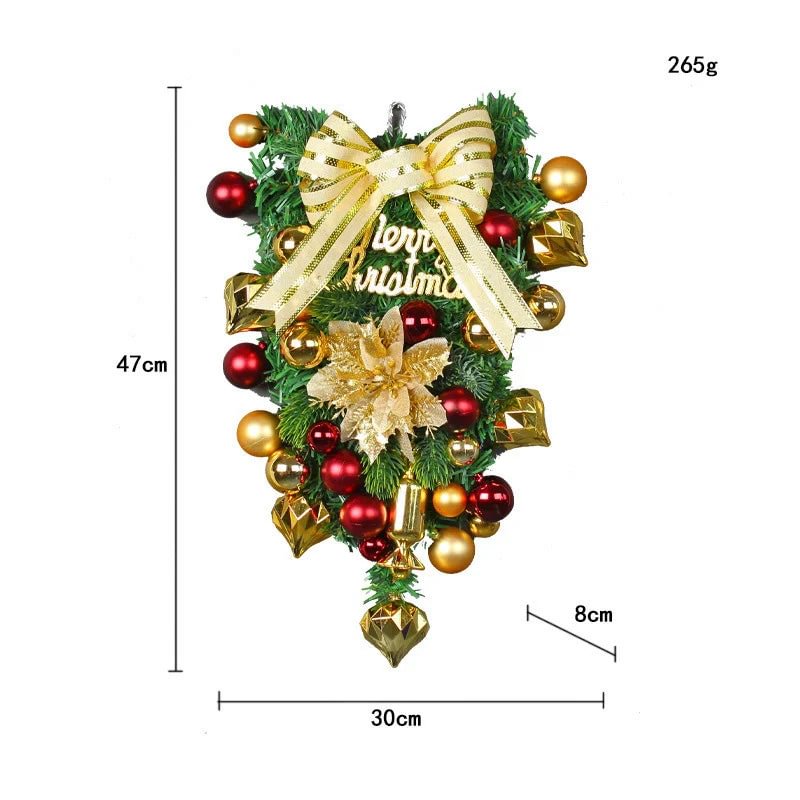 Christmas Wreath-Electroplated Ball Flowers