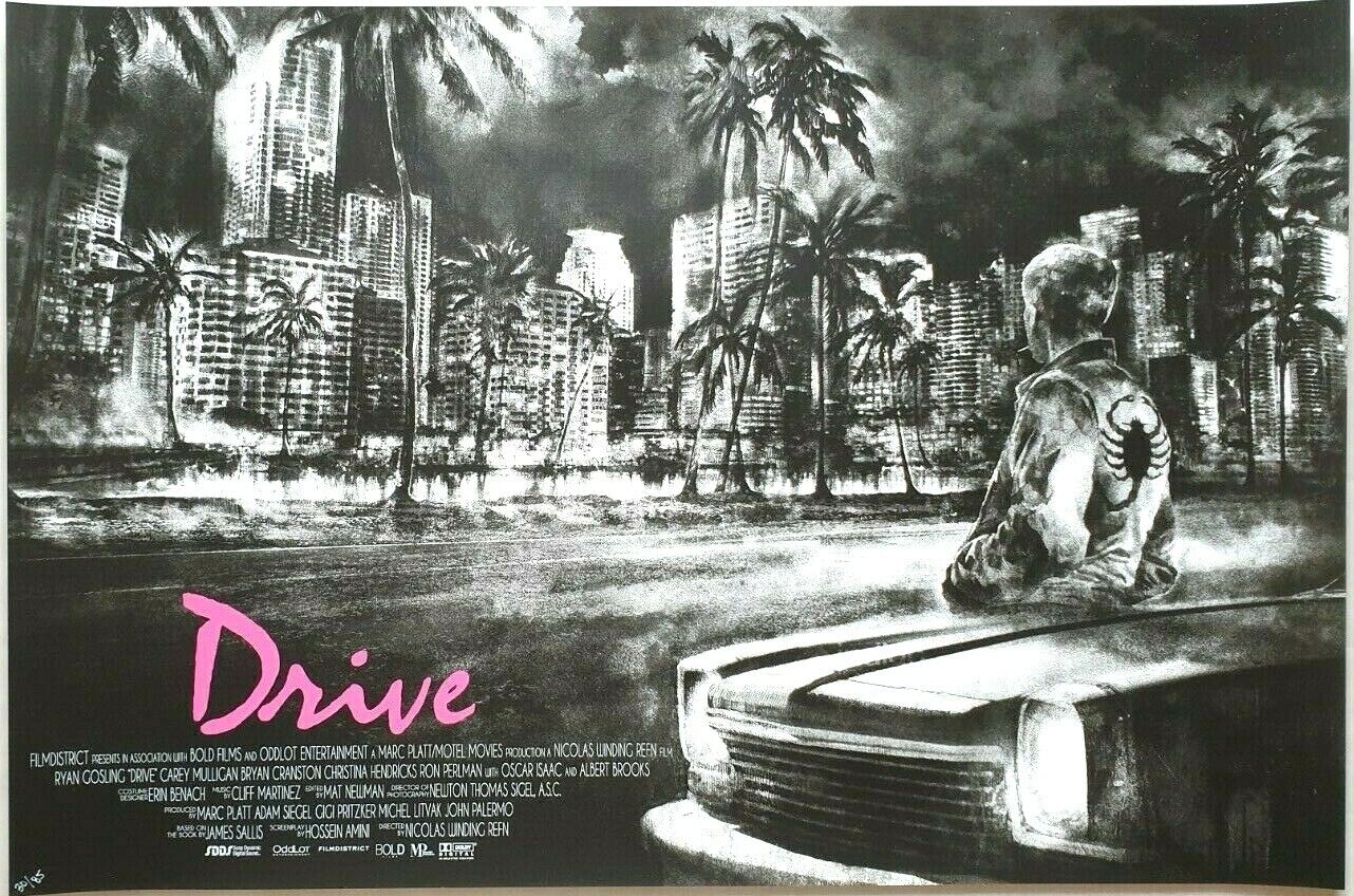 KARL FITZGERALD - DRIVE Variant /85 Screen Print Poster Ryan Gosling N. W. Refn