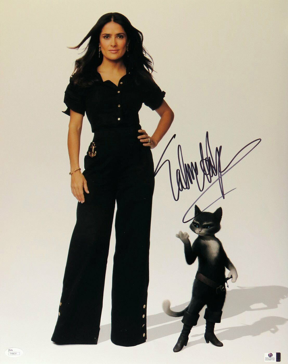 Salma Hayek Signed Autographed 16X20 Photo Poster painting Puss N Boots JSA T48834