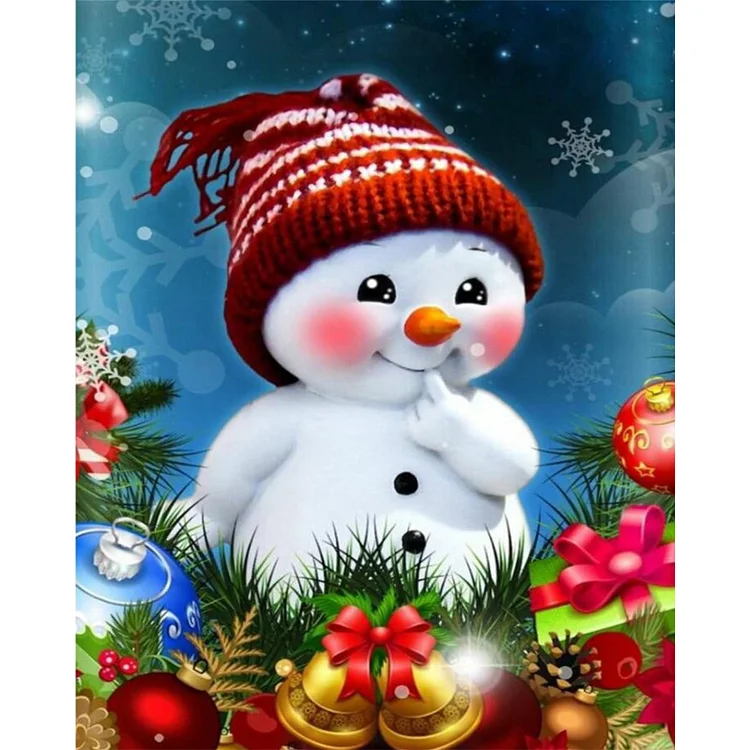 DIY - Snowman 11CT Stamped Cross Stitch 40*50cm