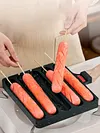 5 Grids Sausage Pan Hot Dog Maker Hot Dog Mold Pan for Outdoor Kitchen Breakfast