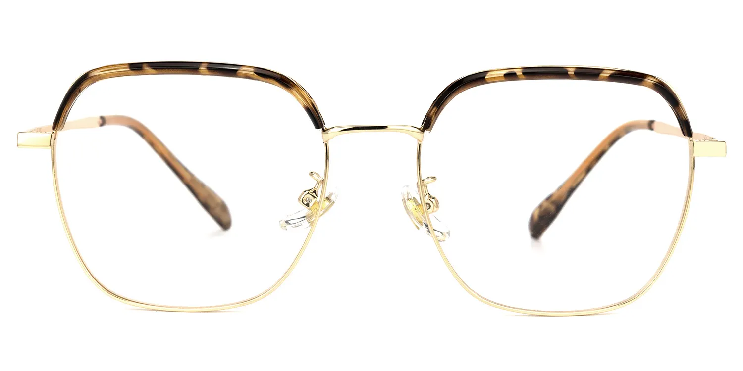 Natisha Braun-Tortoise Geometrisch Brille Braun-Tortoise