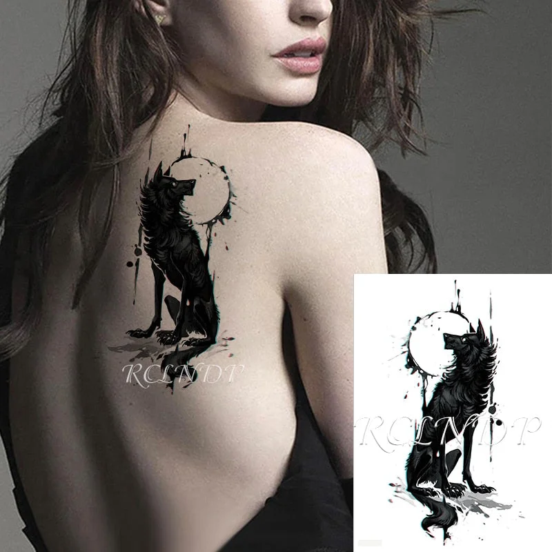 Waterproof Temporary Tattoo Sticker Black Snake Skull Flower Fake Tatto Flash Tatoo Hand Arm Foot Body Art for Men Women