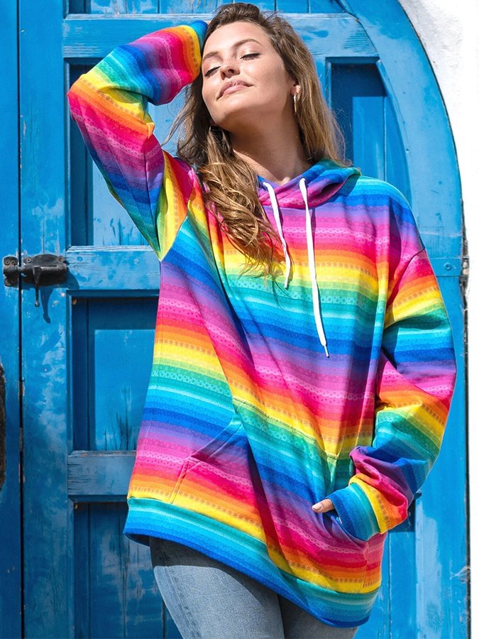 Bright And Colourful Rainbow Hoodie