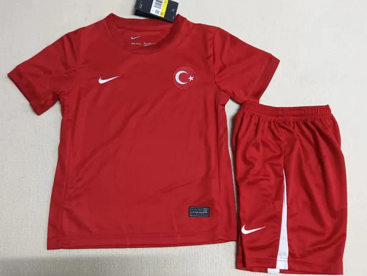 24-25 season T&uuml;rkiye home jersey children's clothing