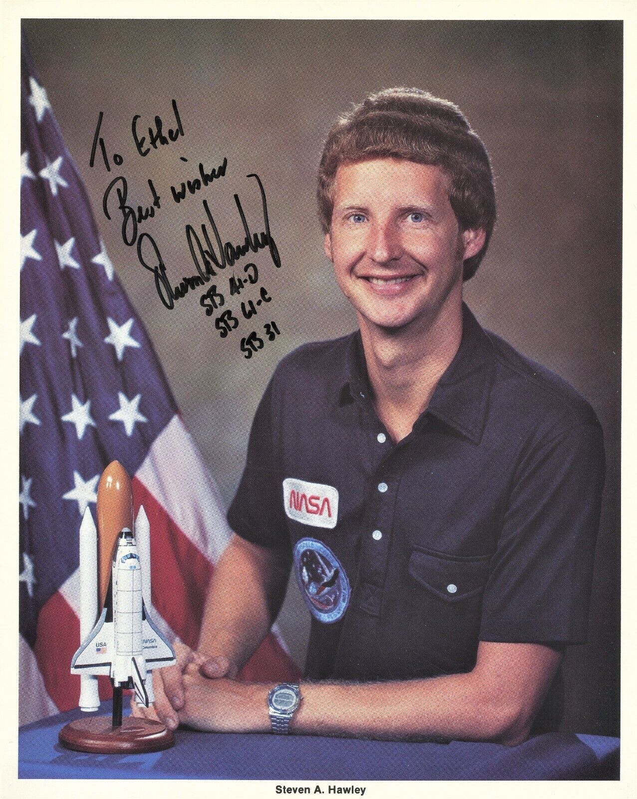 Shuttle Astronaut STEVEN A. HAWLEY Signed Photo Poster painting