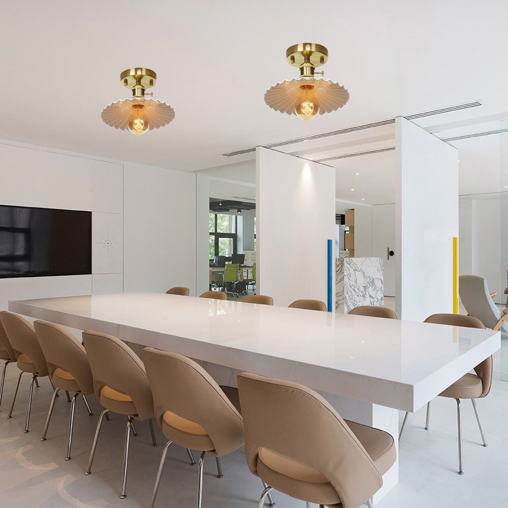 9 Style Modern Minimalist LED Copper Ceiling Lamp Bedroom Corridor Kitchen Decoration Lamp Cafe Garden Living Room Ceiling Light