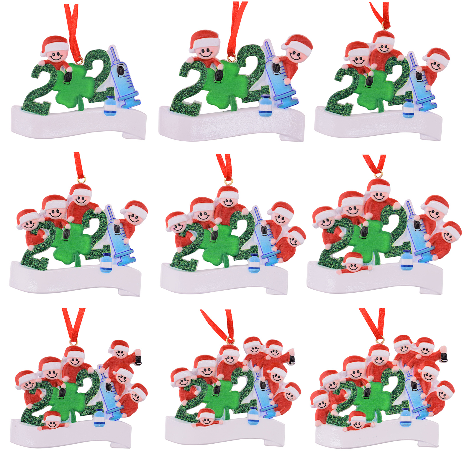 

Vaccine Christmas Ornament-Xmas Tree DIY Got Vaccinated Hanging Pendant, 501 Original
