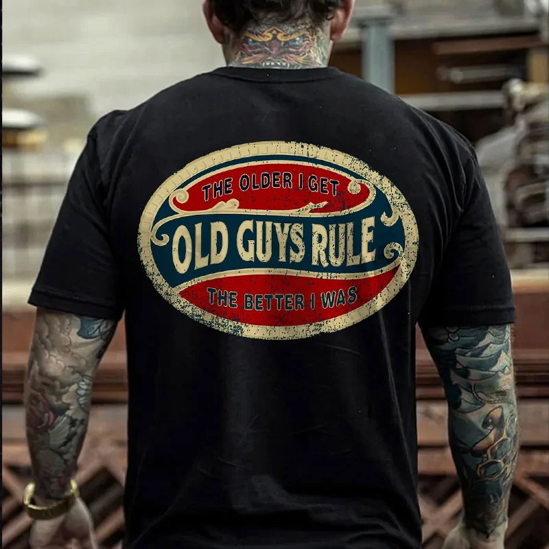 THE OLDER I GET OLD GUTS RULE THE BETTER I WAS Print Men's T-shirt