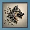 Stone Art Wolf-Full Round Diamond painting 30*30CM
