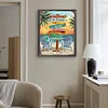 (US Only)Paint By Numbers Kit On Canvas DIY Oil Art Summer Vacation Picture Decor40x50cm