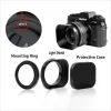 [All-Aluminum Alloy Lens Hood] Universal Adaptable Square Lens Hood Kit for Different Lens Diameters