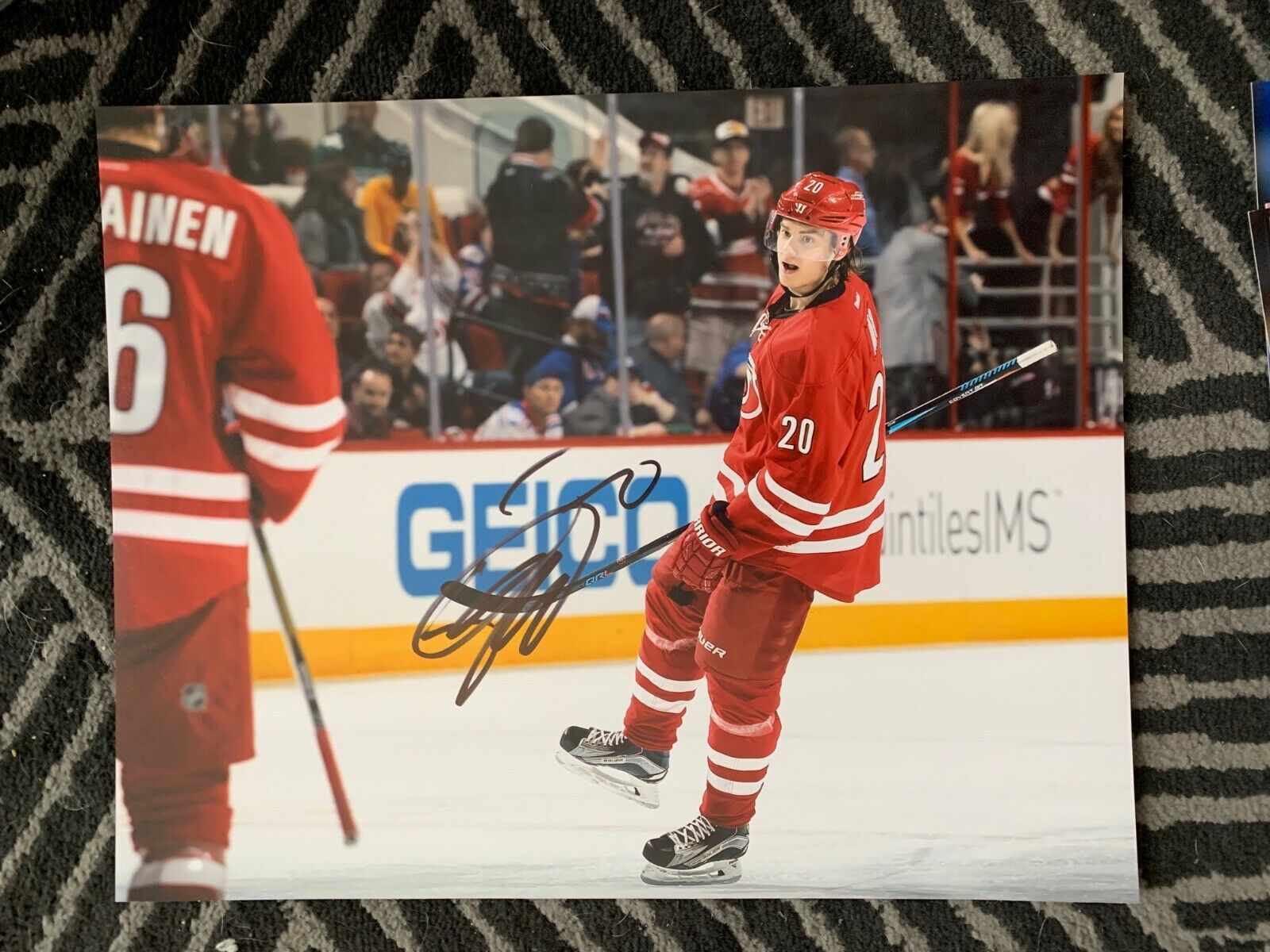 Carolina Hurricanes Sebastian Aho Signed Autographed 11x14 Photo Poster painting COA