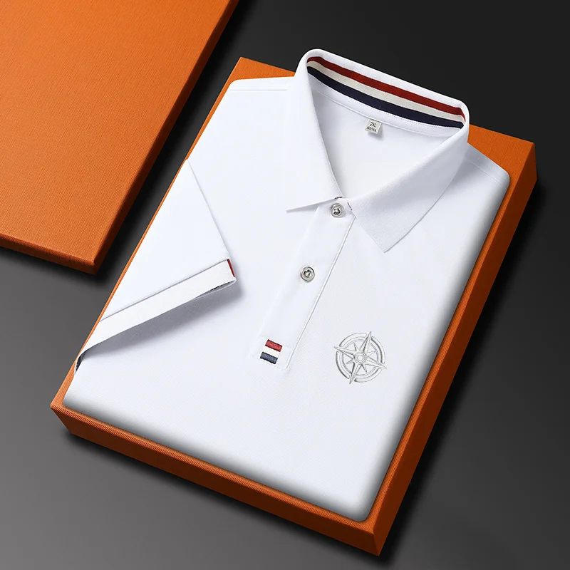    Business Casual Embroidered Polo Shirt For Men