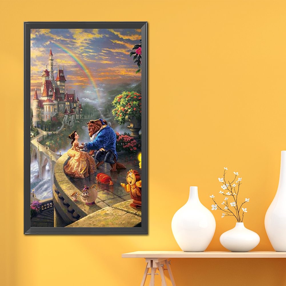Beauty and the Beast - Full Round Diamond Painting(70x40cm)
