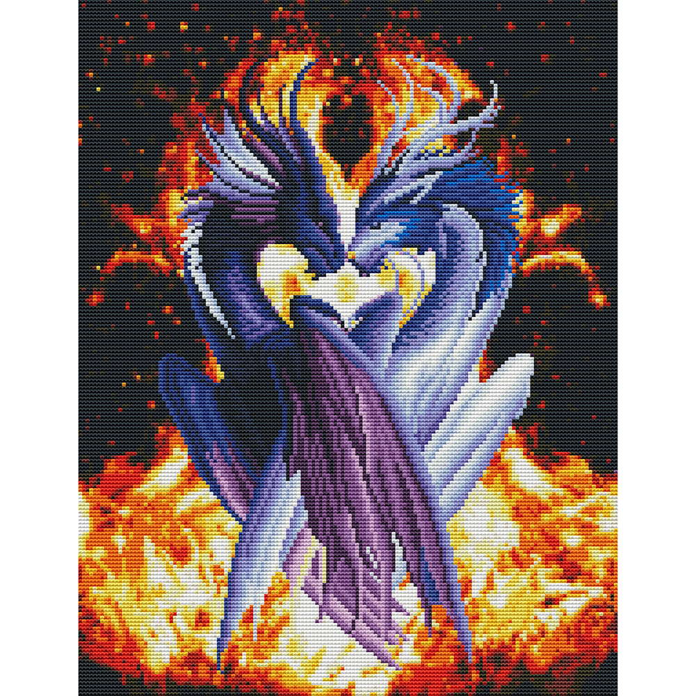 

Dragon - 11CT Stamped Cross Stitch - 40*50CM, 05, 501 Original