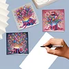 6PCS Diamond Painting Gift Greeting Cards Postcards with Envelopes
