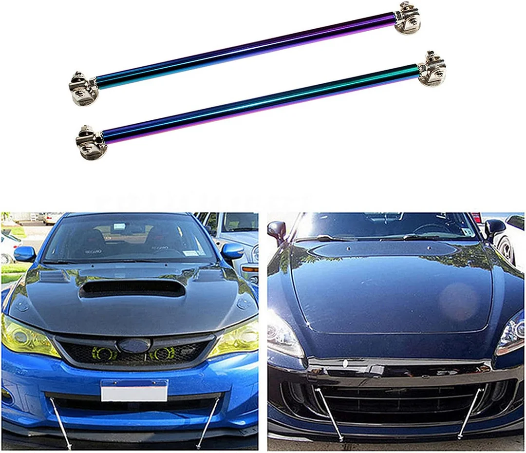 Front Bumper Lip Splitter Diffuser Strut Rod Tie Bars Splitter Support Rods 