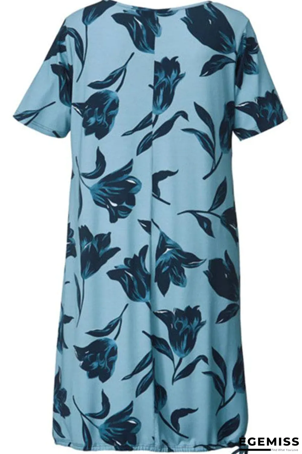 Bohemian Floral Print Paneled Pleated Drawstring Holiday Midi Dress | EGEMISS