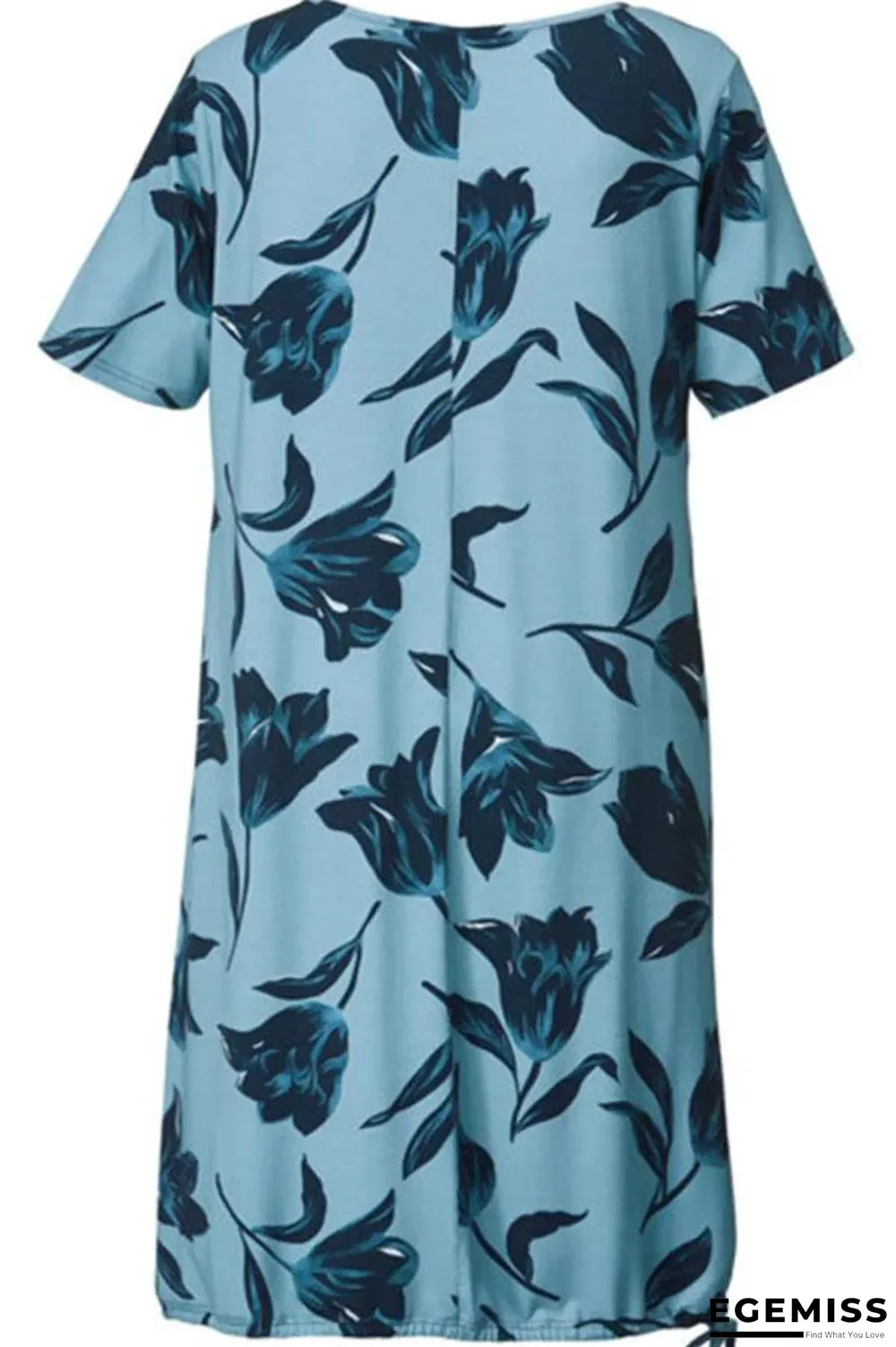 Bohemian Floral Print Paneled Pleated Drawstring Holiday Midi Dress | EGEMISS