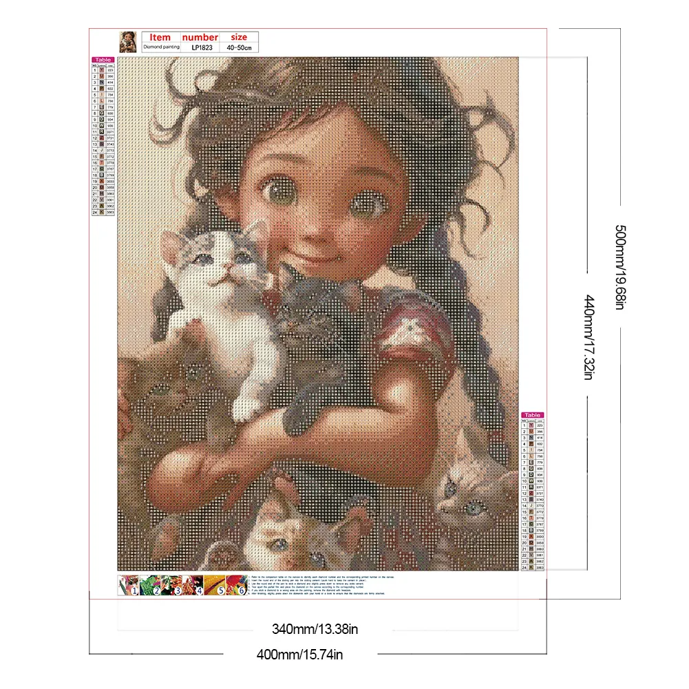Full Round Diamond Painting 40*50cm - Sweet Girl