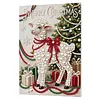 Christmas Lamb 5D DIY Round Special Shaped Pearl Partial Drill Diamonds Dots Gem Art Kits with Wooden Frame Diamond Dots Paintings 30x40cm Diamonds Paintings Gem Art for Adults Beginners Home Decor