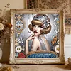 Noble femme en argent, forme sp&eacute;ciale 5d bricolage, diamants partiels, peintures d&rsquo;art de pierres pr&eacute;cieuses pour adultes d&eacute;butants, d&eacute;coration int&eacute;ri