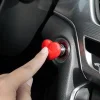 Car One-Touch Start Button with Push-to-Start Rocker Lever, Engine Start/Stop Joystick, and Full Metal Ball-bar Starter Cover for Decorative Accessories (Metal Heart - Yellow)