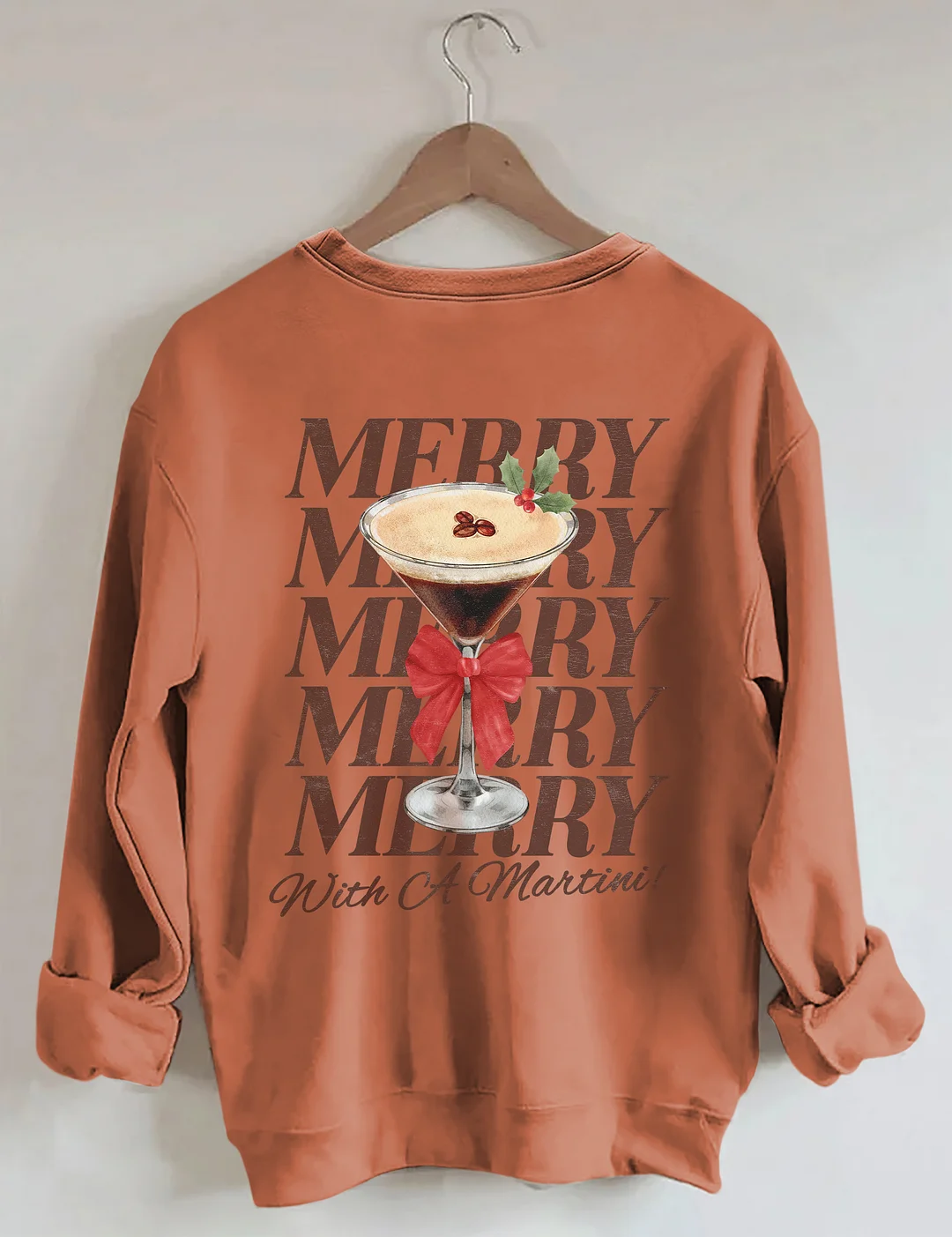 Merry With A Martini Espresso Martini Sweatshirt 