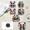 (US Local)6Pcs Acrylic 2D Flat Pandas Diamond Painting Fridge Magnet for Fridge Whiteboard