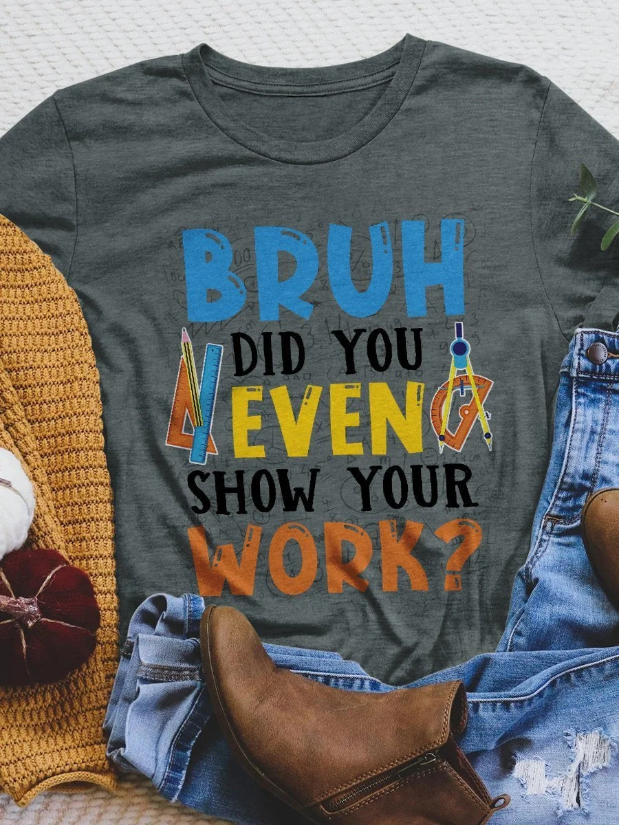 Math Teacher Print Short Sleeve T-shirt