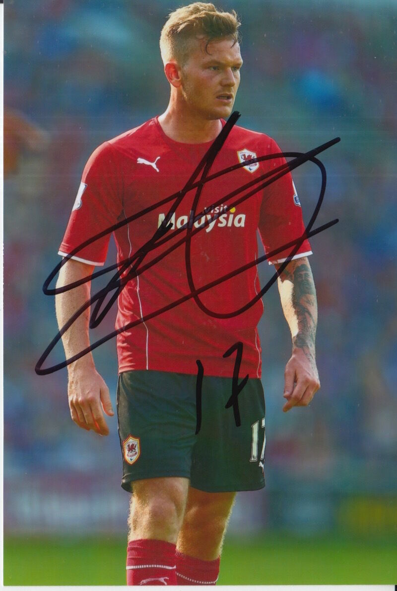 CARDIFF CITY HAND SIGNED ARON GUNNARSSON 6X4 Photo Poster painting 3.